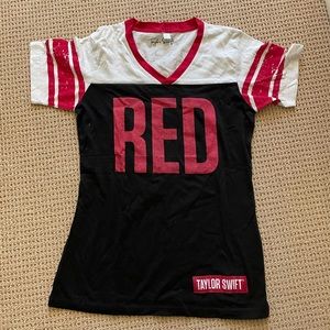 Taylor Swift Red tour jersey style tshirt